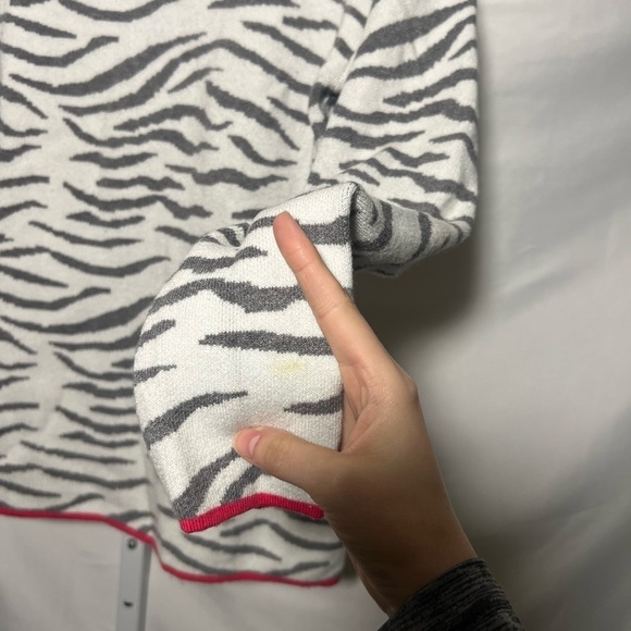 Chelsea & Theodore Striped Mock Neck Women’s Sweater - Picture 5 of 6